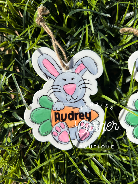 Blank Acrylic bunny Easter tag