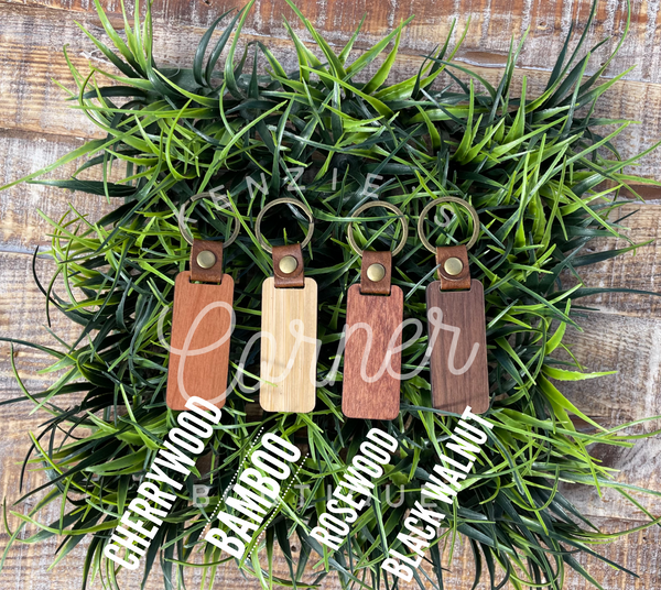 Blank wooden keychains for laser engraving