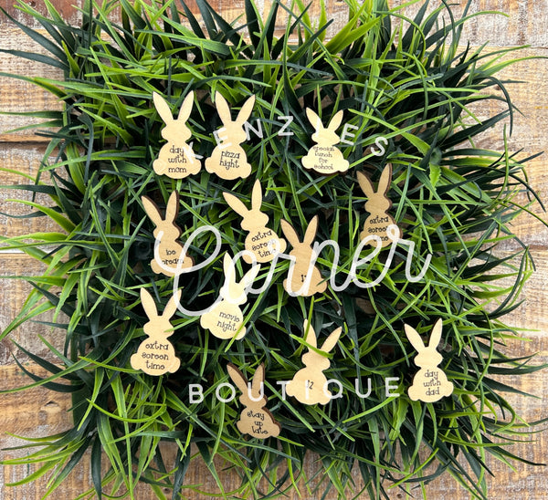 Blank sublimation wood Easter bunny egg stuffers