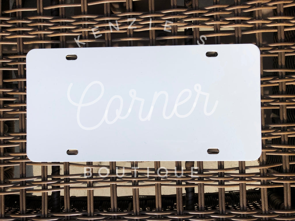 Blank sublimation license plate