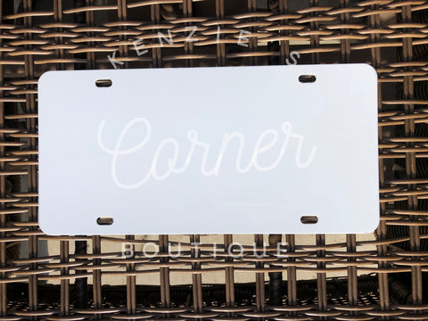 Blank sublimation license plate