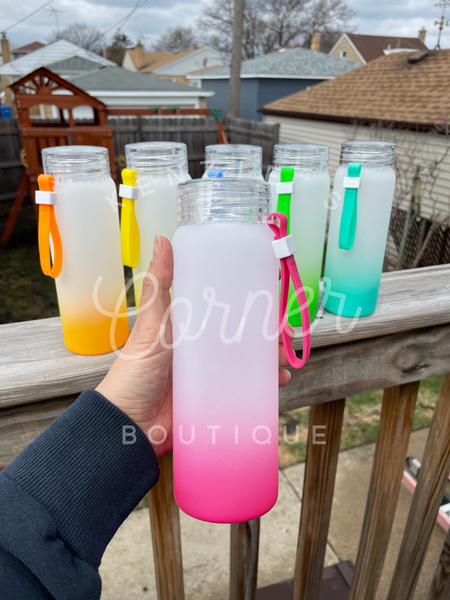 Blank 17 oz sublimation glass water bottles