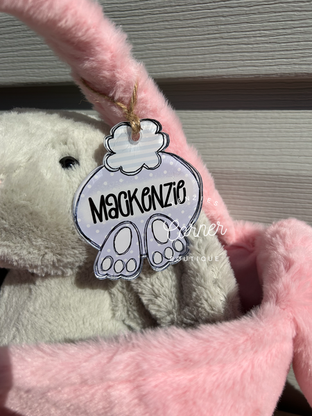 Blank Acrylic bunny tail tag