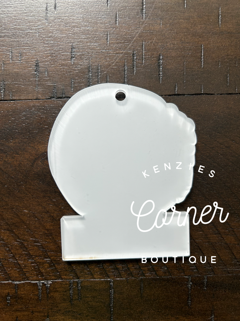 Blank Acrylic baseball or softball MITT tag