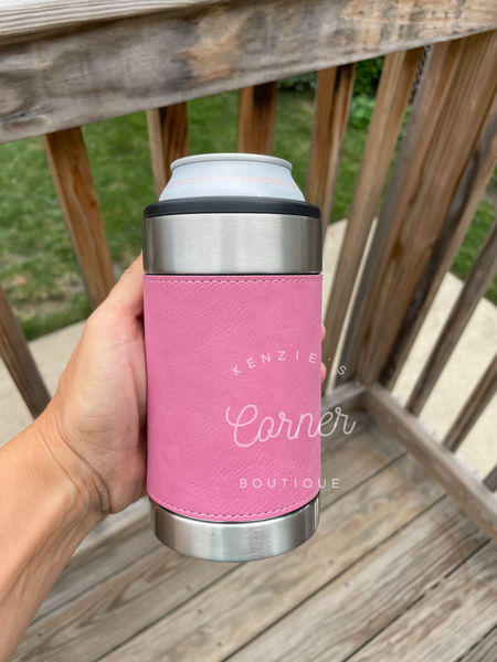 Blank 4-in-1 laserable leatherette can cooler