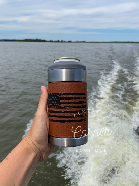 Blank 4-in-1 laserable leatherette can cooler