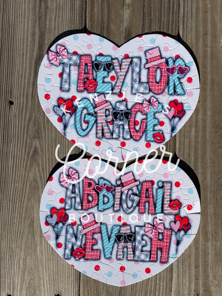 Blank sublimation HEART puzzle 52 pieces