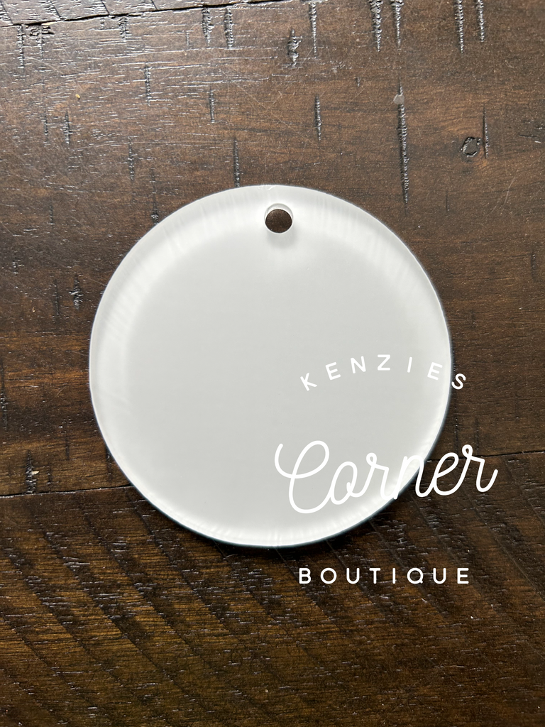 Blank Acrylic circle tag