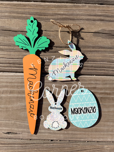 Blank sublimation MDF Easter basket tags