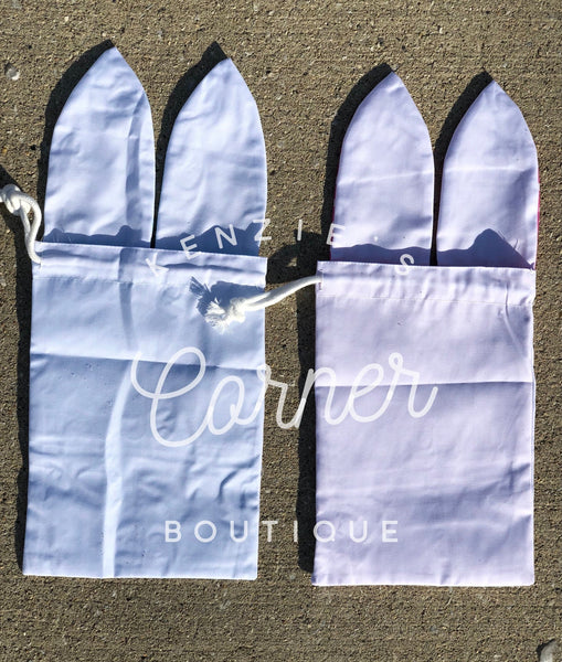 Blank sublimation polka dot Bunny bag