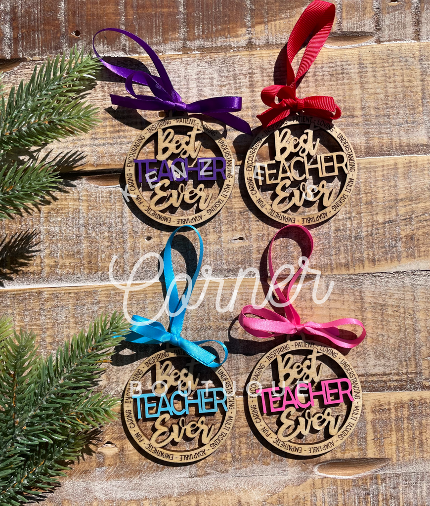 Best teacher ever ornament